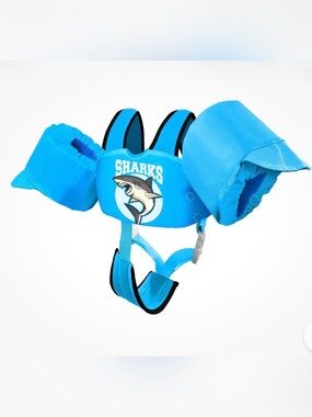 Chriffer Kids Swim Vest Shark Float
Jacket Harness Strap 19-30 kg Blue 3/6 years